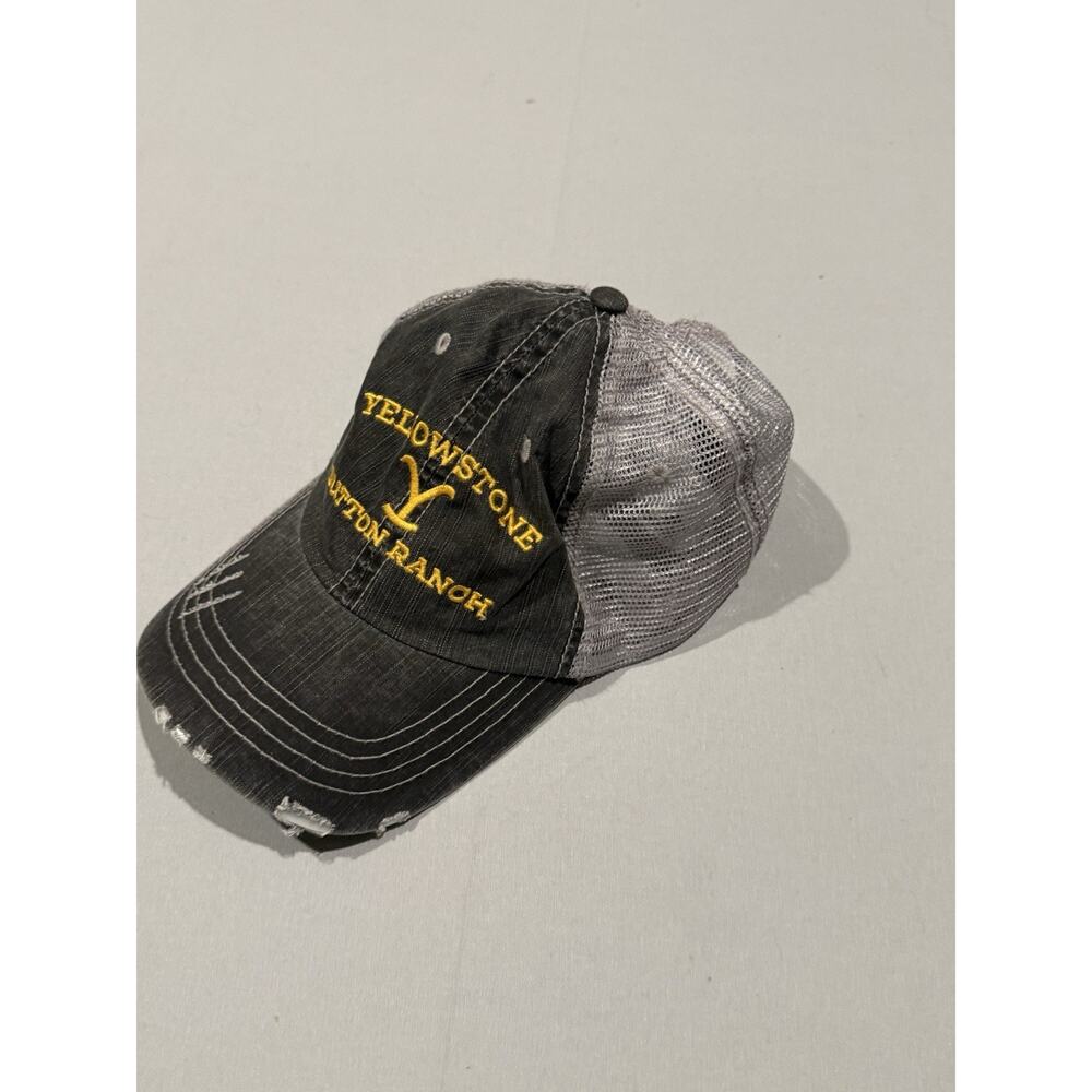 Yellowstone Dutton Ranch Embroidered Distressed Mesh Back Adjustable Hat - Picture 5 of 9
